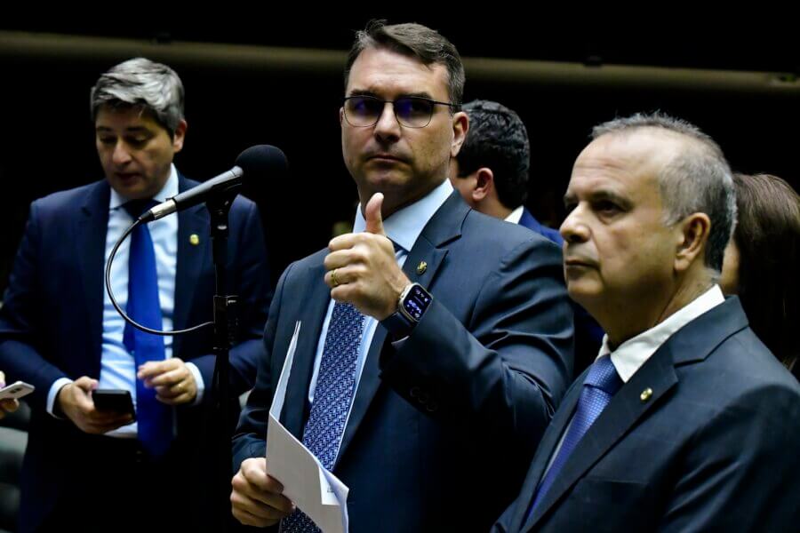 Flávio Bolsonaro, líder da minoria no Congresso