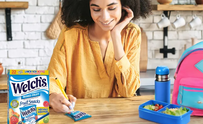 Os lanches de frutas de Welch permitem que os pais usem a IA para escrever notas mais doces para as crianças