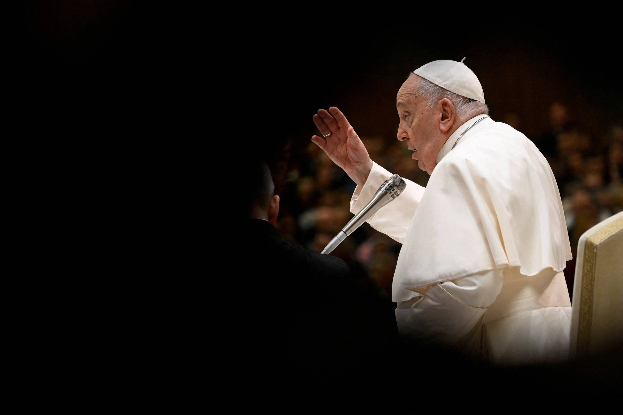 Papa Francisco em audiência semanal no Vaticano