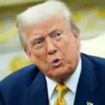 Donald Trump, presidente dos Estados Unidos: alivio de tarifaço para petroleo, aeronaves e suco de laranja.