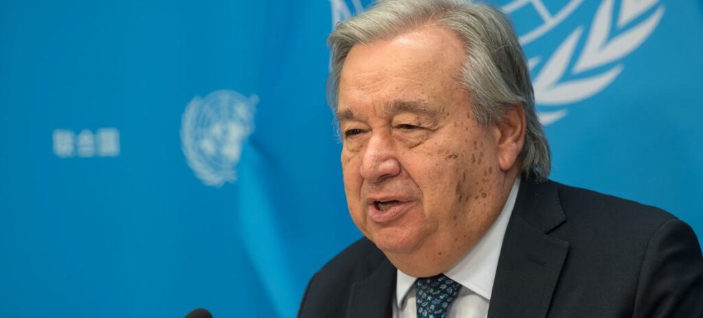 O secretário-geral da ONU, António Guterres