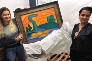 Agentes encontram obra