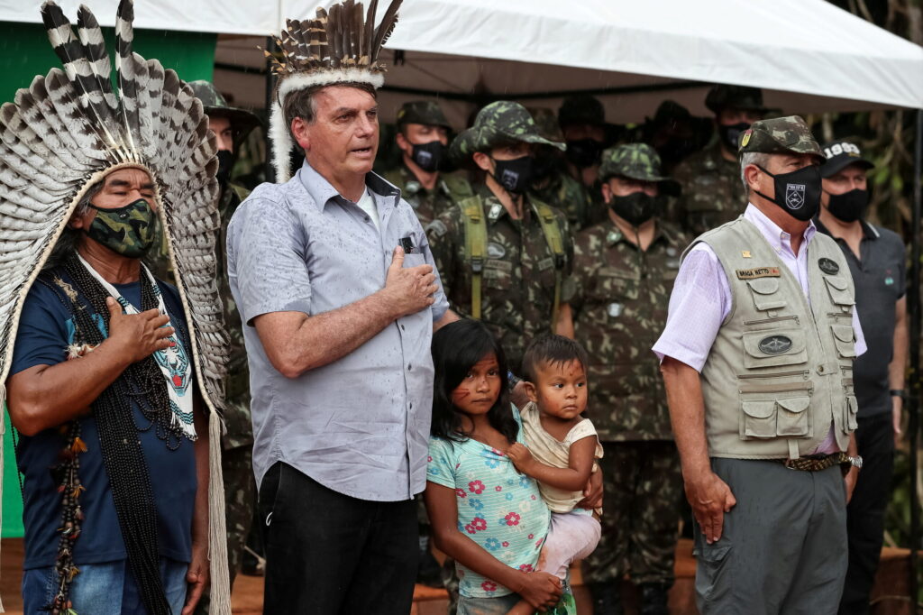 Brazil’s President Bolsonaro visits army base border post on Yanomami reservation in Sao Gabriel da Cachoeira