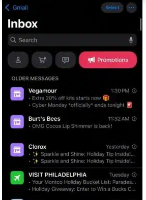 Guia de promoção por e-mail