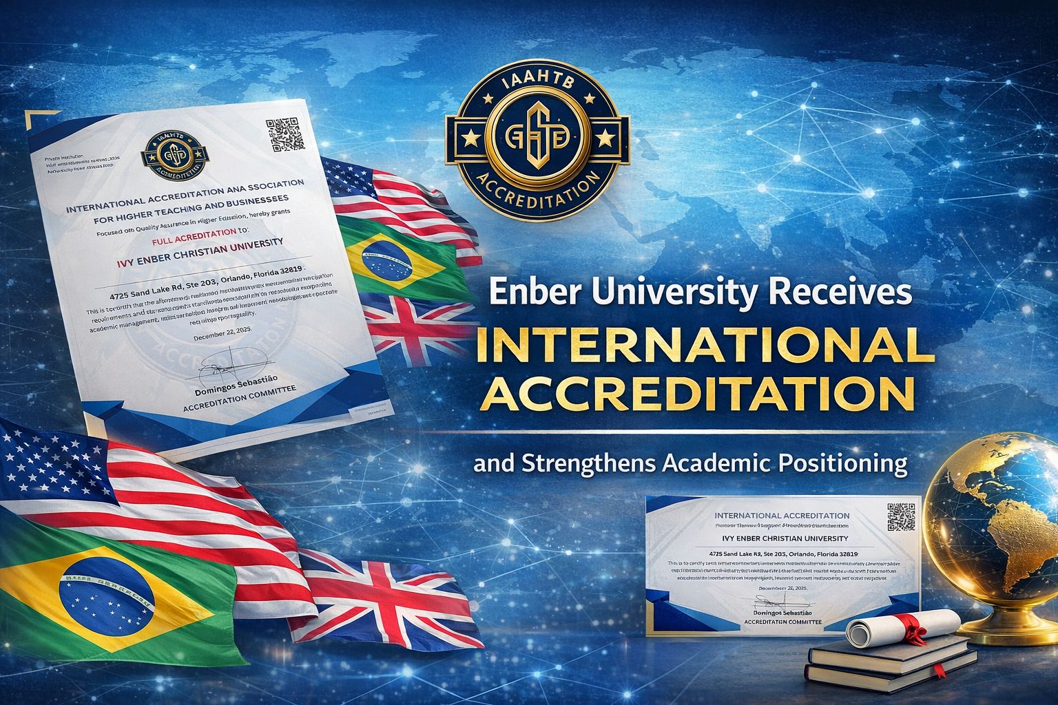 Enber University recebe acreditação internacional e fortalece posicionamento acadêmico