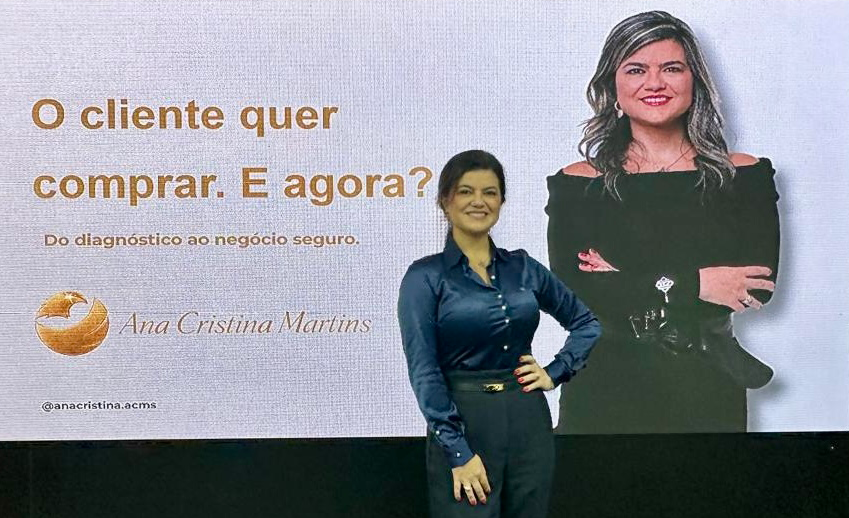 Dra. Ana Cristina Martins destaca a importância dos cuidados e da responsabilidade na condução da jornada de compra de um imóvel, durante o evento “Abrindo o Jogo” em Alphaville.