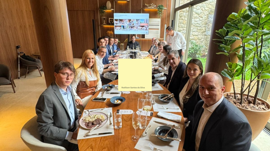 Empresários e investidores participam de almoço estratégico em São Paulo durante agenda de aproximação entre lideranças brasileiras e capital internacional.
