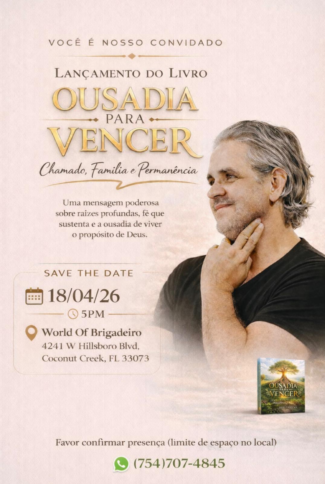 “Ousadia para Vencer” é lançado nos EUA e propõe reflexão sobre fé, propósito e permanência