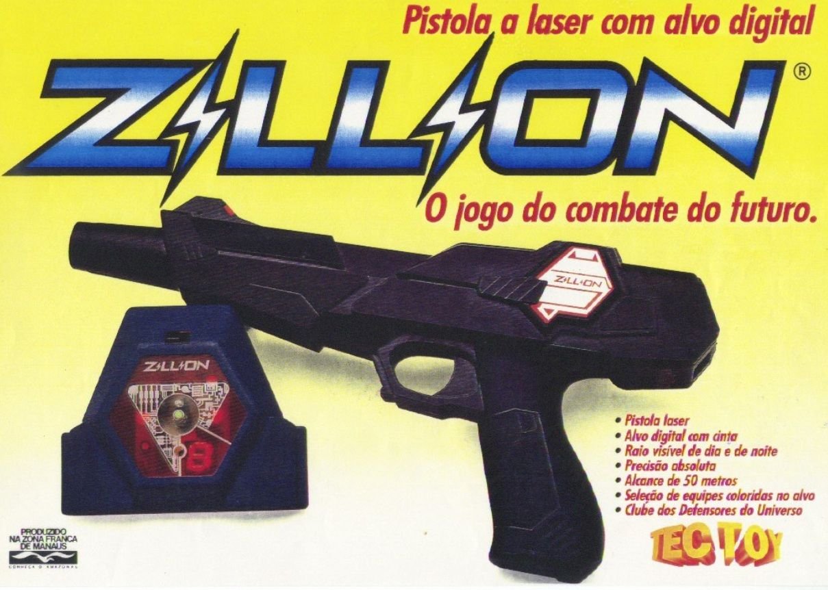Pistola a laser Zillion, um controle em formato de pistola