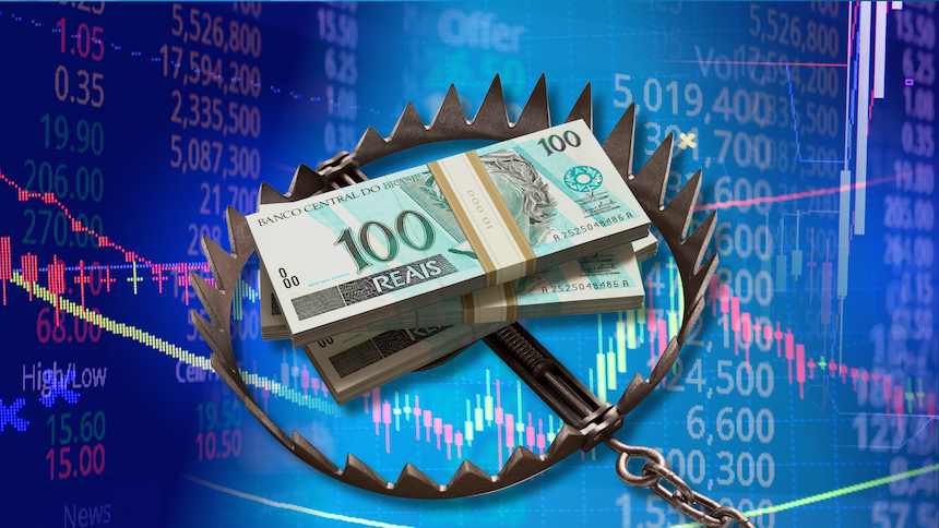 Estrangeiro foge da Bolsa e agrava crise por juro alto e quebradeira de empresas